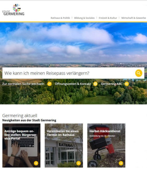 Neu: KI-basierte Suche auf der städtischen Homepage